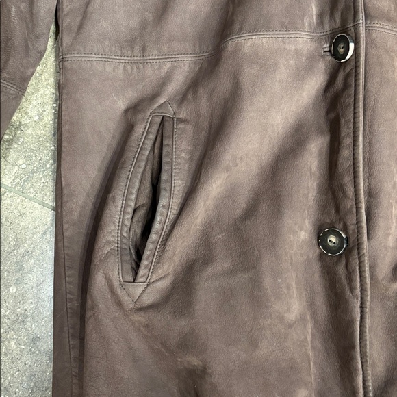 J. Jill Brown leather chore coat, M - Picture 5 of 16